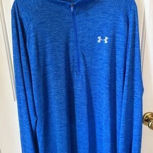 Under Armour Royal Blue Heathered Quarter-Zip Pullover